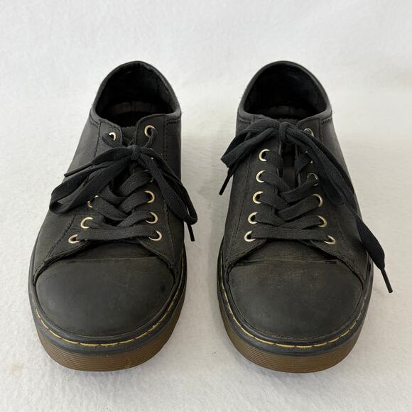 Dr. Martens Shoes Mens 9 Womens 10 Black Matte Leather Farrell Low Top Sneakers main image 7